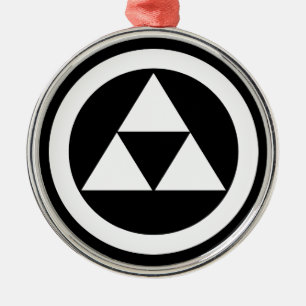 Three scales in circle metal tree decoration