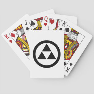 Three scales in circle playing cards