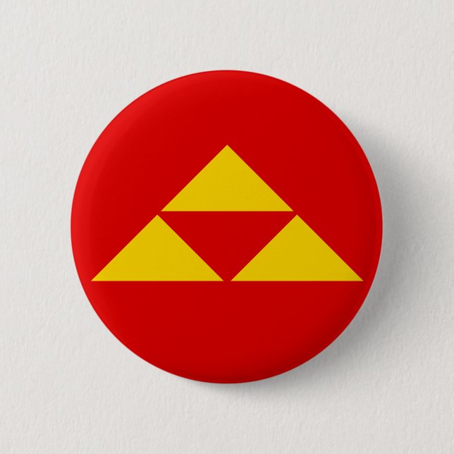 Three scales Mitsu-uroko 6 Cm Round Badge (Front)