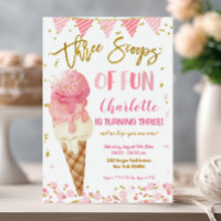 Three Scoops Of Fun Ice Cream 3rd Birthday Party