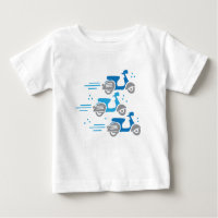 three scooters moped race