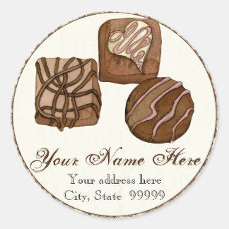 Three Scrumptious Chocolates, Address Stickers
