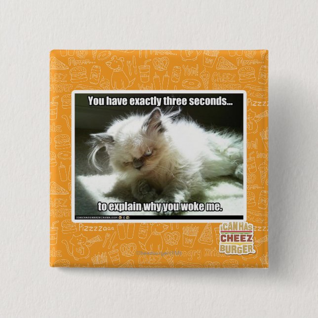 Three seconds 15 cm square badge (Front)