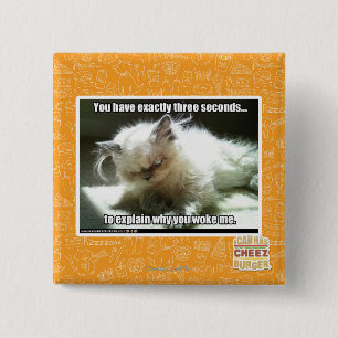Three seconds 15 cm square badge