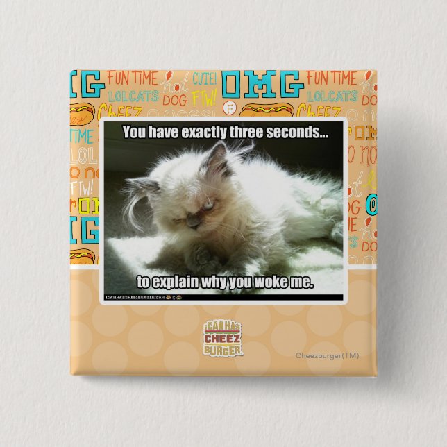 Three seconds 15 cm square badge (Front)