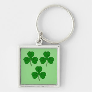 Three Shamrocks Key Ring
