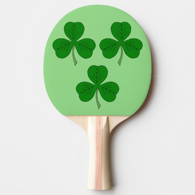 Three Shamrocks Ping Pong Paddle (Front)