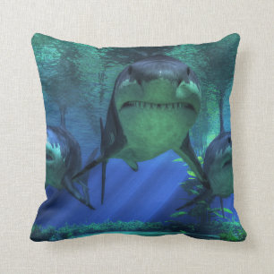 Three Sharks Cushion