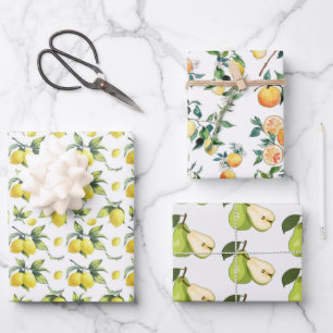 Three Sheets Wrapping Paper - Fruity