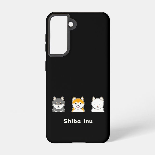 Three Shiba Inus With Different Coat Colours Samsung Galaxy S21 Case (Back)