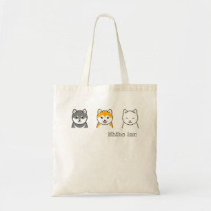 Three Shiba Inus With Different Coat Colours Tote Bag