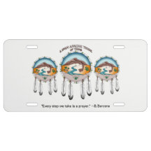 Three Shield License Plate