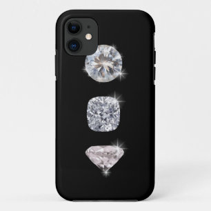 Three shine crystal Diamonds Case-Mate iPhone Case