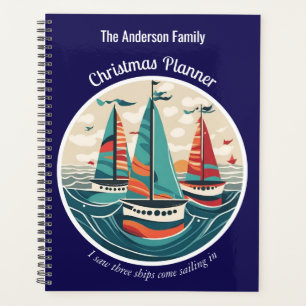 Three Ships Nautical Festive Elegant Christmas Planner