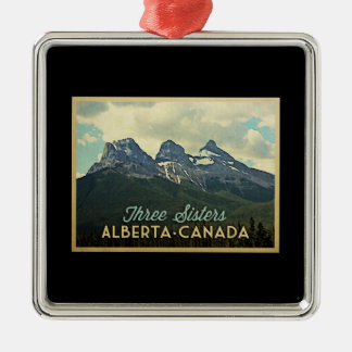 Three Sisters Alberta Canada Metal Tree Decoration