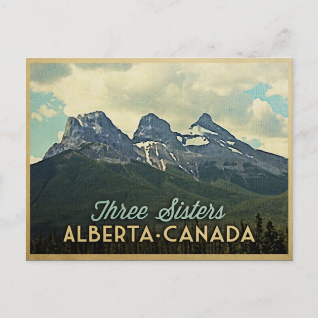 Three Sisters Alberta Canada Postcard (Front)