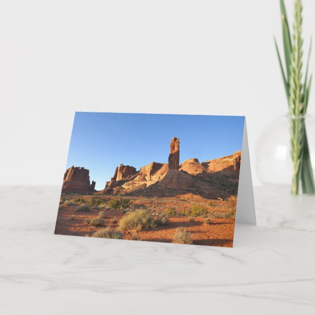 Three Sisters at Arches National Park Card (Front)