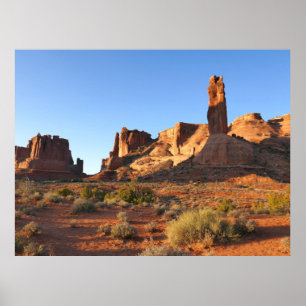 Three Sisters at Arches National Park Poster