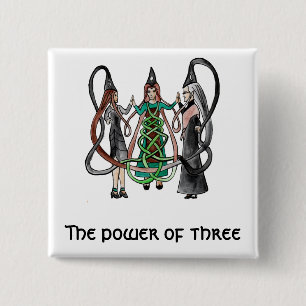 Three Sisters - Celtic witches 15 Cm Square Badge