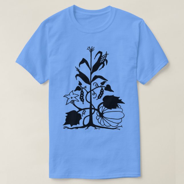 Three Sisters Corn Beans and Squash T-Shirt (Design Front)