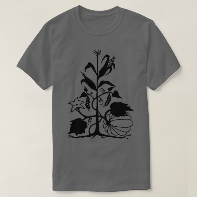 Three Sisters  Corn, Beans and Squash  T-Shirt (Design Front)