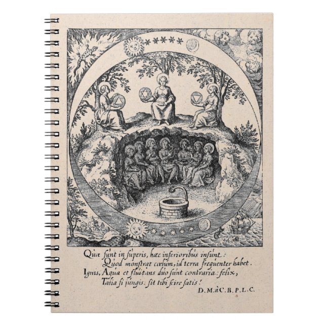 Three Sisters of Alchemy Spiral Notebook (Front)