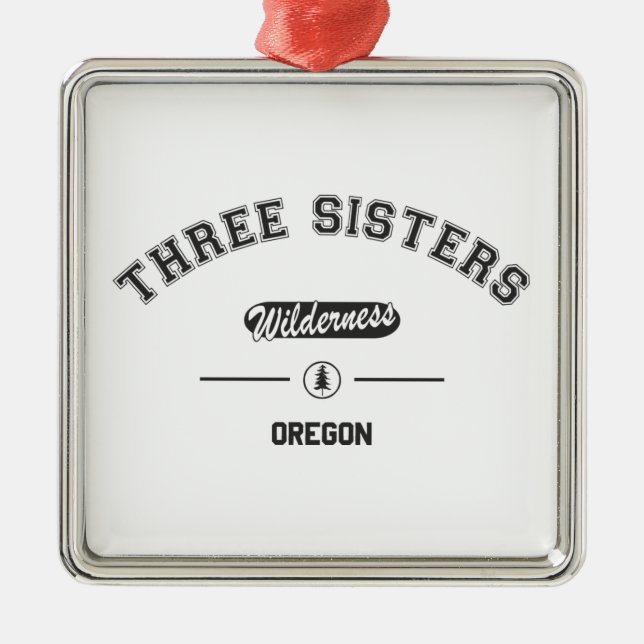 Three Sisters Wilderness Metal Tree Decoration (Front)