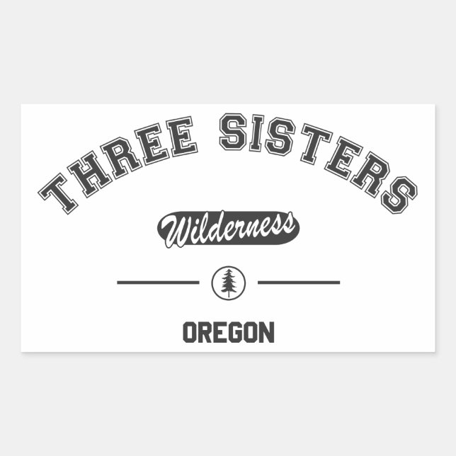 Three Sisters Wilderness Rectangular Sticker (Front)