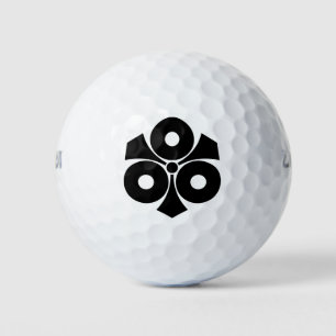 Three snake eyes with swords golf balls
