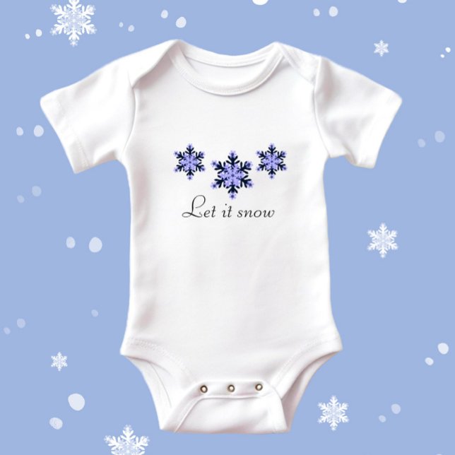 Three snowflakes baby bodysuit (Creator Uploaded)