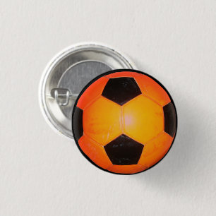 Three Soccer Balls 3 Cm Round Badge