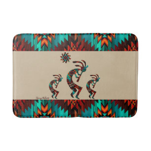 Three Southwest Kokopelli Bath Mat