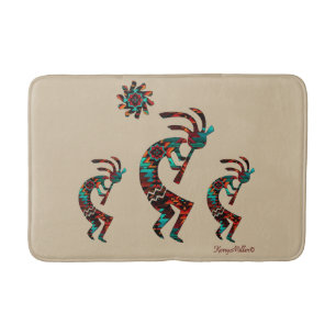 Three Southwest Kokopelli Bath Mat