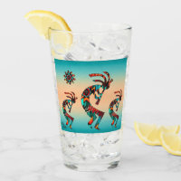 Three Southwest Kokopelli Glass