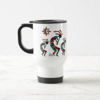 Three Southwest Kokopelli Travel Mug