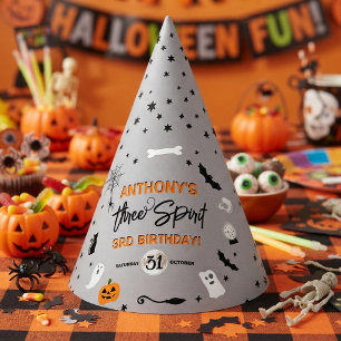 Three Spirit! Halloween 3rd Birthday Party Hat
