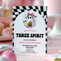 Three Spirit Spooky Bow Ghost 3rd Birthday Party