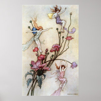 Three Spirits Filled with Joy by Warwick Goble Poster