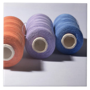 Three Spools of Thread Ceramic Tile