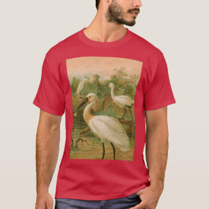 Three Spoonbills Wading By The Marsh T-Shirt