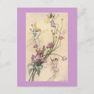 Three Sprites Mad with Joy Postcard
