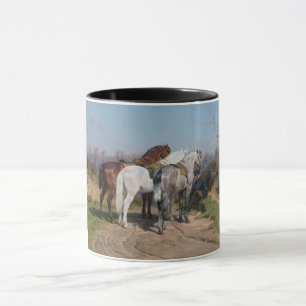 Three Stallion Horses (by Rosa Bonheur) Mug
