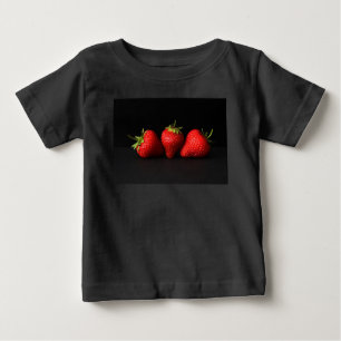 Three Strawberries On Black iccna Baby T-Shirt