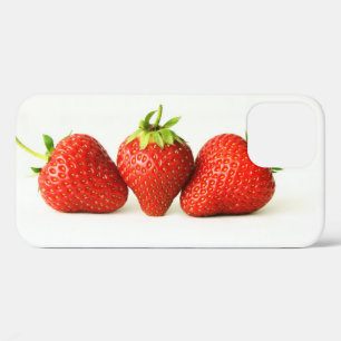Three Strawberries On White iphcn iPhone 12 Case