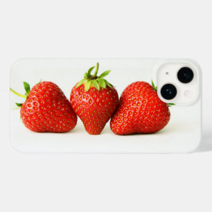 Three Strawberries On White iphcnm Case-Mate iPhone 14 Case