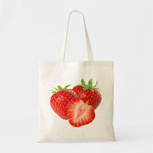 Three strawberries tote bag