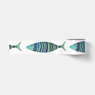 Three Striped Fish Satin Ribbon