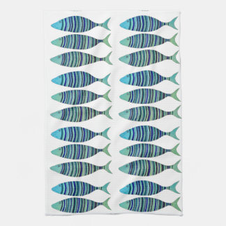 Three Striped Fish Tea Towel