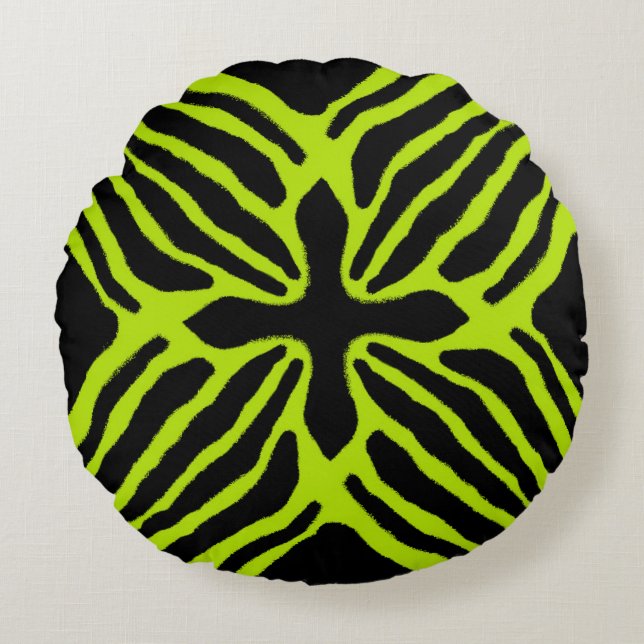 Three Striped Poison Dart Frog Round Cushion (Front)