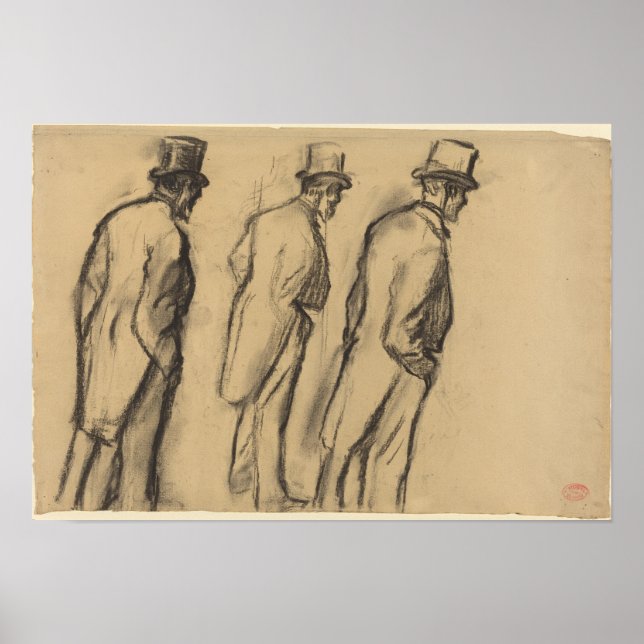 Three Studies of Ludovic Halevy Standing Poster (Front)